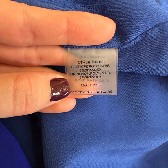 Sugar Lips Cobalt Blue One Shoulder Ruffle Mini Dress Size Large Party Cocktail - Picture 7 of 7